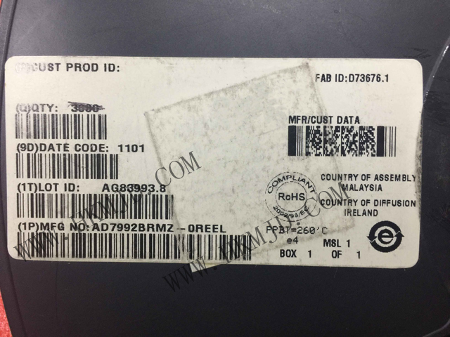 AD AD7992 AD7992BRMZ-0 模數(shù)轉換器 - ADC 2-Channel, 12-Bit ADC