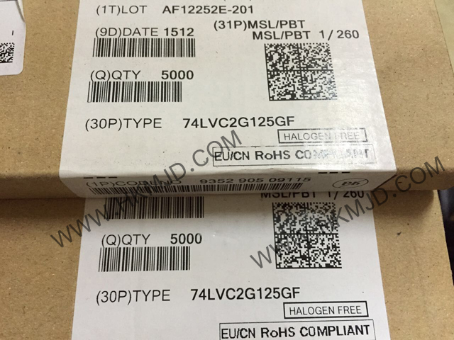 供應(yīng)集成電路 8-XFDFN 74LVC2G125GF 雙總線緩沖器/線路驅(qū)動器；3態(tài)