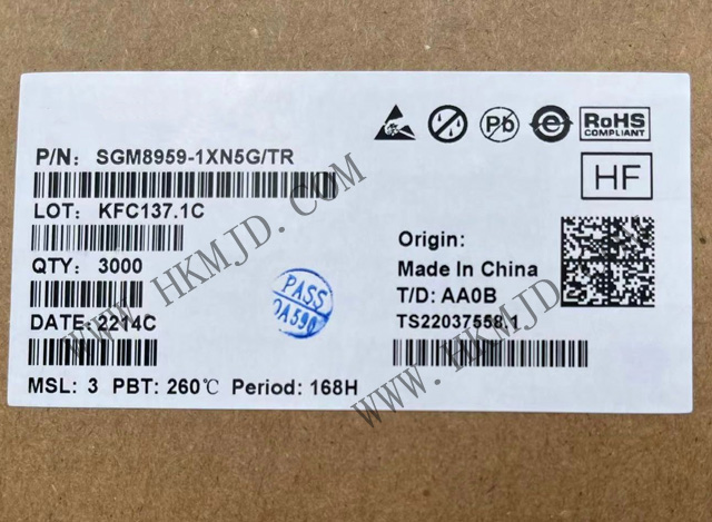 出售SGM8959-1XN5G 單 SGM8959-1 低VOS、低噪聲、高精度零漂移運算放大器