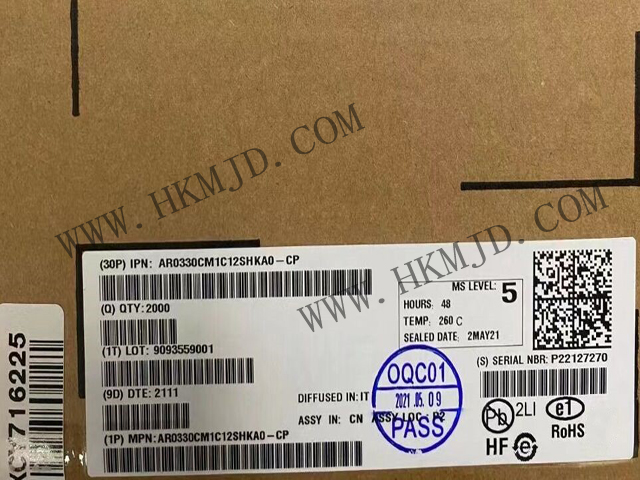 【分銷onsemi】AR0330CM1C12SHKA0-CP CMOS 圖像傳感器，300 萬像素，1/3 英寸