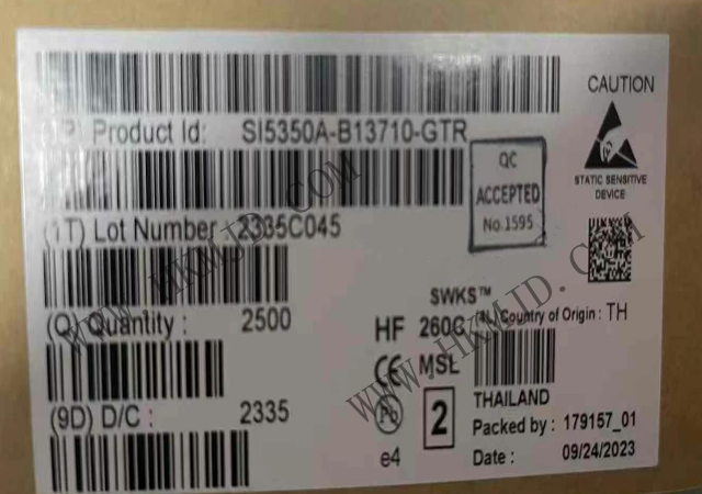 時鐘發(fā)生器 SI5350A-B13710-GTR 生成任意頻率的時鐘信號，覆蓋廣泛的應(yīng)用需求