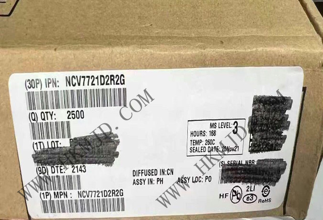 安森美半導體NCV7721D2R2G并行輸入控制雙半橋柵極驅(qū)動器