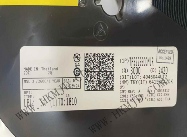 供應(yīng) [TI] TPS22990DMLR 配電開關(guān)——3.9mΩ 單通道負載開關(guān)