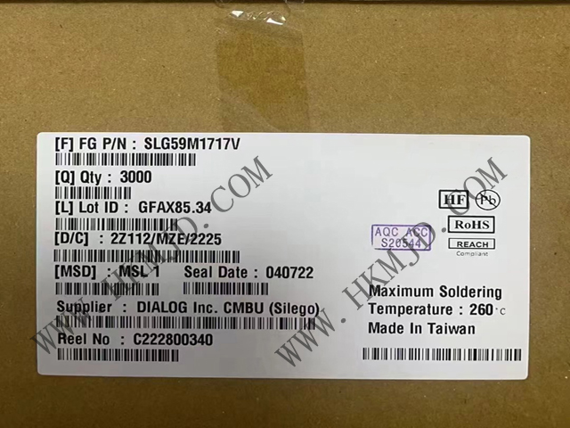全新SLG59M1717V 高性能 4 mΩ、5 A 單通道 nFET 負(fù)載開關(guān)