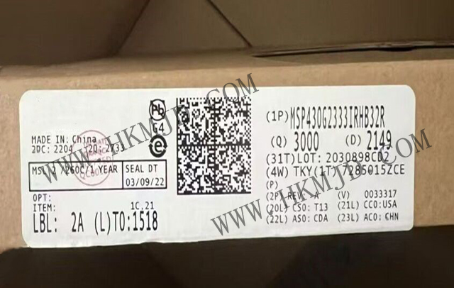 明佳達電子——【出售】MSP430G2333IRHB32R (TI) 16MHz，16位混合信號微控制器