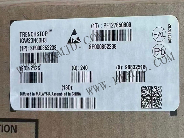 【分銷英飛凌IGBT晶體管】IGW20N60H3 600 V，20 A IGBT 分立式，采用 TO-247 封裝