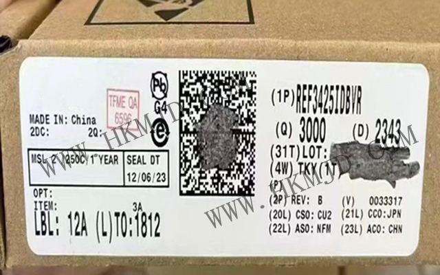 德州儀器 REF3425IDBVR：低溫漂 (6ppm/°C)、低功耗、高精度 CMOS 電壓基準(zhǔn)