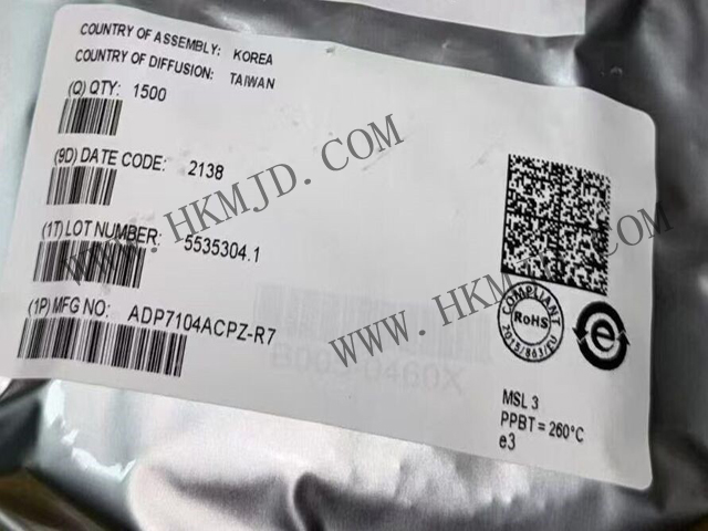 ADI推出穩(wěn)壓器 ADP7104ACPZ 一款CMOS、低壓差穩(wěn)壓器 500mA HV LDO 1.8V