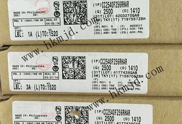 配備256kB 閃存，8kB SRAM【CC2540F256RHAR】——帶 USB 的低功耗 Bluetooth?無線MCU