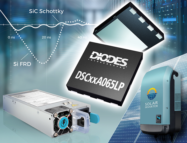 Diodes 公司的碳化硅肖特基二極管提供領先業(yè)界的 FoM 及系統(tǒng)效率