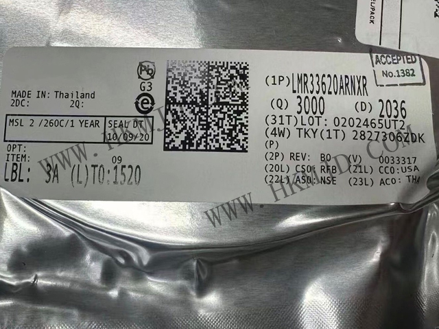 德州儀器 LMR33620ARNXR 同步降壓轉換器 | 超低 EMI，寬輸入電壓，2A 輸出